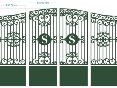 Mẫu cnc cổng 4 cánh mới kiểu mới tháng 8