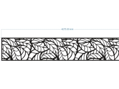 Mẫu cnc giếng trời mẫu họa tiết lá