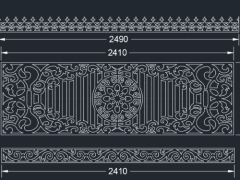 Mẫu cnc hàng rào mẫu đẹp nét trên autocad