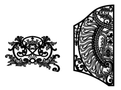 Mẫu cnc hoa văn cổng bản vẽ đẹp