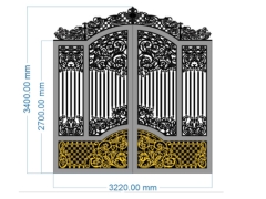 Mẫu cổng 2 cánh cho mẫu biệt thự đẹp