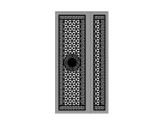 Mẫu cổng 4 cánh phong cách mắt cnc