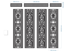 Mẫu cổng cnc 4 cánh dxf