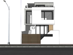 Mẫu dựng 3d nhà ở 2 tầng cao cấp trên file sketchup