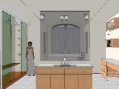 Mẫu dựng 3d sketchup phòng tắm hiện đại