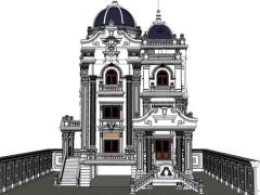 Mẫu dựng 3dmax sketchup việt nam nhà biệt thự 3 tầng cổ điển