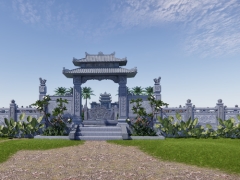 Mẫu dựng su - enscape lăng mộ Đá Quảng Ngãi