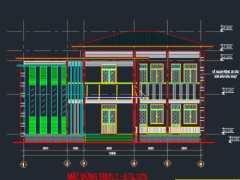 Mẫu file cad nhà cảng vụ 8.1x15.9m