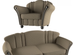 Mẫu ghế sofa tẩn cổ điển Model 3dmax