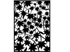 Mẫu Hoa văn giếng trời họa tiết lá đẹp CNC đẹp