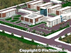 Mẫu kiến trúc thiết kế bệnh viện đa khoa tỉnh Bắc Ninh