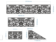 Mẫu lan can 4 kt dxf