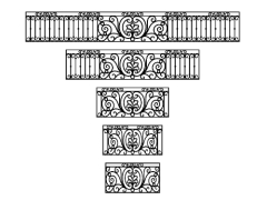 Mẫu lan can 5 kt đẹp dxf