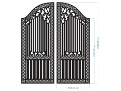 Mẫu mẫu cnc cổng 2 cánh vòm đơn giản nhất