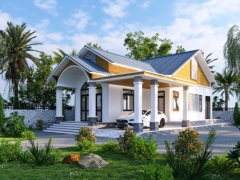 Mẫu nhà 1 tầng mái thái skp đẹp