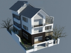 Mẫu nhà biệt thự 3 tầng kích thước xây dựng bản vẽ 8x15m  hồ sơ