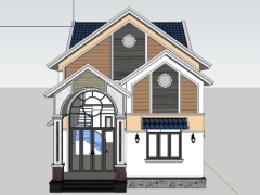 Mẫu nhà cấp 4 5x15m model sketchup việt nam