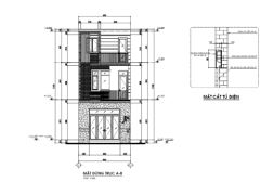 Mẫu nhà phố 2 tầng 1 tum 5x21.7m