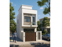 Mẫu nhà phố 2 tầng góc 5.8x22.16m
