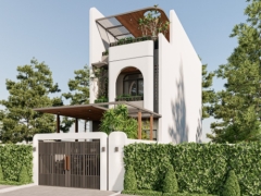 Mẫu nhà phố 3 tầng .skp đẹp