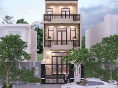 Mẫu nhà phố 3 tầng 4 phòng ngủ 5x13m