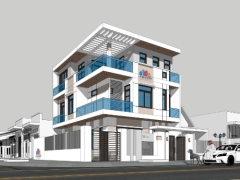 Mẫu Nhà phố 3 tầng Model SKetchup 2019