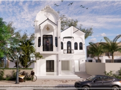 Mẫu nhà phố, phong cách cổ điển 10x13m