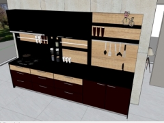 Mẫu nội thất phòng bếp dựng model su 