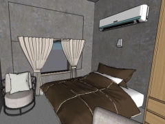 Mẫu phòng ngủ đẹp cao cấp model sketchup