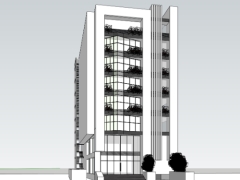 Mẫu sketchup chung cư tòa nhà