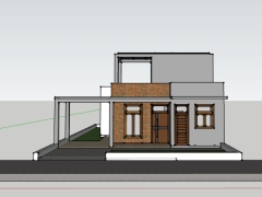 Mẫu sketchup nhà cấp 4