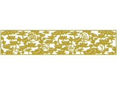 Mẫu thiết kế lan can cầu thang bông hoa sen cnc trên file dxf