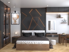 Mẫu thiết kế nội thất phòng ngủ kiểu sang trọng model sketchup