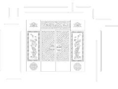 Mẫu vách thờ, cửa sắt lùa phòng thờ model sketchup+dxf chuẩn model cnc