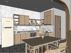 Mdel Su thiết kế nội Phòng khách - Phòng bếp căn hộ 