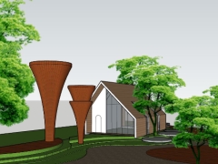 Miễn phí download thiết kế nhà nghỉ dưỡng model 3d sketchup