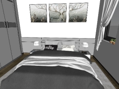 Miễn phí mẫu nội thất phòng ngủ model sketchup