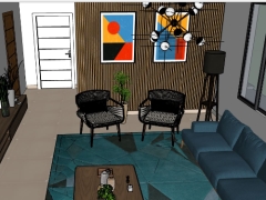 Miễn phí mẫu thiết kế nội thất phòng khách model 3dsketchup