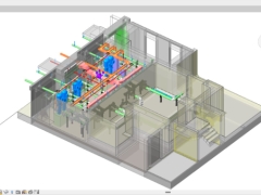 Mô hình 3d thiết kê tầng hầm 4 tầng 97x87m (kiến trúc+kết cấu+ phòng pump)