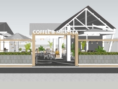 Mô hình quán cafe thể hiện trên Model SU 2019