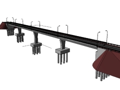 Mô phỏng 3D công trình cầu dầm hộp BTCT thi công bằng công nghệ MSS