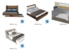 Model .skp bản vẽ 7 thiết kế giường ngủ