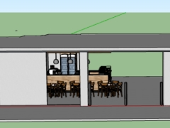 Model .skp dựng 3d nội thất nhà hàng cafe