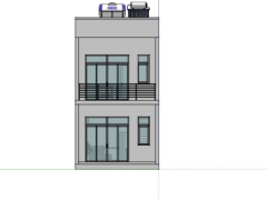 Model .skp nhà phố 2 tầng đơn giản kích thước 5x17m