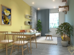 Model .skp nội thất nhà chung cư hạng mục bản vẽ phòng khách + bếp + ngủ
