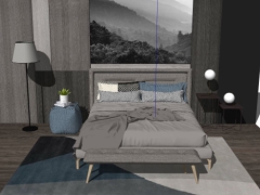 Model .skp thiết kế phòng ngủ đẹp 3d 