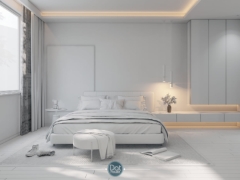 Model 3d sketchup nội thất phòng ngủ hiện đại, sang trọng