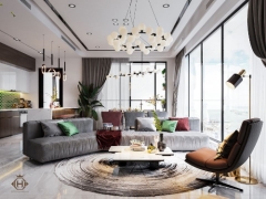Model 3d su thiết kế phối cảnh nội thất căn hộ chung cư