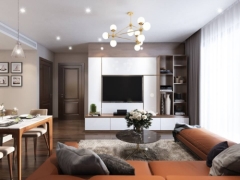 Model 3dmax nội thất chung cư bao gồm: phòng khách phòng bếp