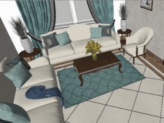 Model bản vẽ nội thất phòng khách